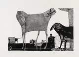 Horst Janssen, 3 Blätter: Kröte Gustav. Promenade. Zymischer Pommer 350er
