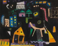 Albert Hennig, Komposition, 1965, Gouache
