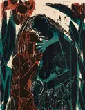 Paar by HAP Grieshaber, 1964, Woodcut in colors, sold Apr 2013