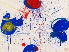 The upper red by Sam Francis, 1963, Lithograph in colours, sold Apr 2013