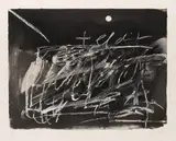 Le doigt et la lune by Antoni Tàpies, 1986, Lithograph, sold Apr 2013