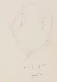 Ohne Titel (Selbstporträt) by Horst Janssen, 1967, Pencil drawing, sold Apr 2013