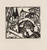 Elisabeth-Ufer (Berlin) by Ernst Ludwig Kirchner, 1913, Woodcut, sold Apr 2013