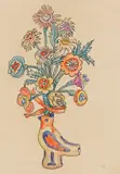 Gabriele Münter, Blumenblatt / Vogelvase