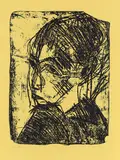 Porträt Frau Bluth by Ernst Ludwig Kirchner, 1916, Lithograph, sold Apr 2013