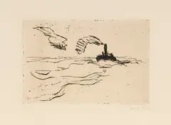 Dampfer by Emil Nolde, 1910, Etching, sold Apr 2013