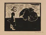 Der große Vogel by Emil Nolde, 1906, Woodcut, sold Apr 2013