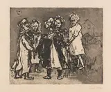 Emil Nolde, Ringelrosenkranz, 1908, Etching and aquatint