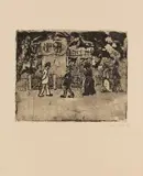 Emil Nolde, Spazierende, 1908, Etching and aquatint