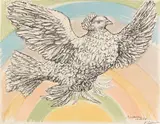 Colombe volant (à l'Arc-en-ciel) by Pablo Picasso, 1952, Lithograph in colors, sold Apr 2013