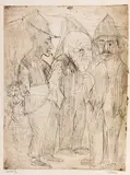 Ernst Ludwig Kirchner, Drei Bauern, 1922, Etching