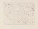 Pablo Picasso, Trois femmes, 1965, Drypoint