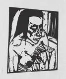Hockende by Erich Heckel, 1913, Woodcut, sold Apr 2013