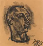 Otto Dix, Porträt eines Mannes, 1916, Chalks