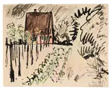 Erich Heckel, Haus Mellingstedt, 1913, India Ink