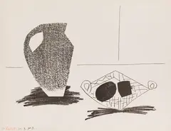 Nature morte au Pot de Grès by Pablo Picasso, 1947, Lithograph, sold Apr 2013
