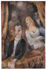 Otto Gleichmann, In der Loge, 1949, Gouache