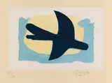 Georges Braque, Oiseau bleu et jaune, 1960, Lithograph in colors