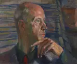 Conrad Felixmüller, Bildniskopf H. C. von der Gabelentz (Profil)
