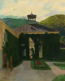 Emil Orlík, Schloss vor hügeliger Landschaft