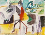 Ida Kerkovius, Reiter, 1967, Watercolor