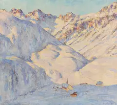 Fritz Osswald, St. Christoph am Arlberg, 1920, Oil on canvas