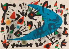 Claca by Joan Miró, 1973, Farblithografie auf Velin, sold Apr 2013