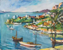 A. Bauchant, Monaco, 1930, Oil on canvas
