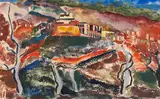 Josef Eberz, Assisi, 1920, Watercolor