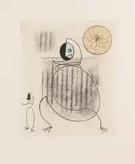 Oiseaux en Péril by Max Ernst, 1975, Etching and aquatint, sold Apr 2013