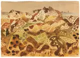 Eduard Bargheer, Herbstliche Landschaft, 1967, Watercolor