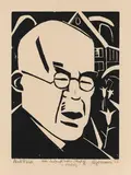 Heinrich Stegemann, Gustav Schiefler, 1922, Woodcut