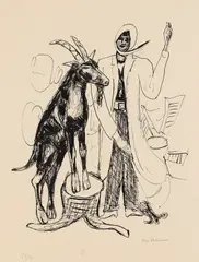 Der Bock by Max Beckmann, 1946, Lithograph, sold Apr 2013