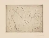Wilhelm Lehmbruck, Liegendes Weib, 1914, Etching