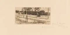 Die Bleiche by Max Liebermann, 1896, Drypoint, sold Apr 2013