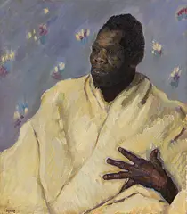 Hanns Sprung, Afrikaner mit weißem Gewand, 1912, Oil on canvas