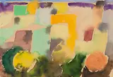 Eduard Bargheer, Mittelmeer, 1968, Watercolor