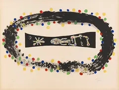 Nébuleuse by Joan Miró, 1958, Lithograph in colors, sold Apr 2013