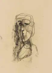 Büste by Karl Hofer, 1940, Charcoal drawing, sold Apr 2013