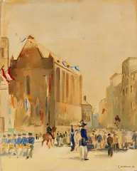 Joseph Urbach, Neusser Bürger-Schützenfest, 1927, Oil on canvas