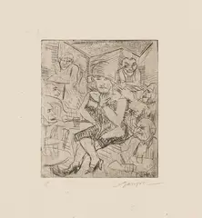 Paul Gangolf, Femme, 1930, Etching
