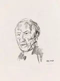 Konrad Adenauer by Oskar Kokoschka, 1966, Chalk lithograph, sold Apr 2013