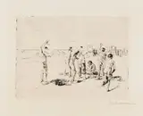 Max Liebermann, Badende Knaben, 1906, Etching