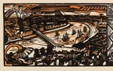 Erich Heckel, Faltumschlag für den Katalog der Ausstellung "Erich Heckel" in der Kunsthütte Chemnitz 1931