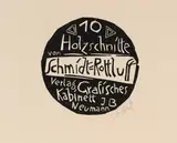 Außentitel für die Neumann-Mappe by Karl Schmidt-Rottluff, 1919, Woodcut, sold Apr 2013