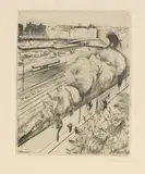 Franz Nölken, Wallstraße (II), 1915, Etching