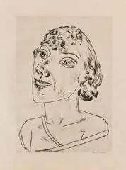 Sarika by Max Beckmann, 1922, Drypoint, sold Apr 2013