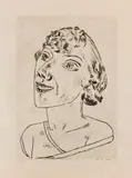 Max Beckmann, Sarika, 1922, Drypoint