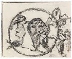 Im Kreis by Adolf Hölzel, 1930, Pencil drawing, sold Apr 2013