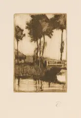 Arthur Illies, Motiv aus Schwartau, 1904, Drypoint